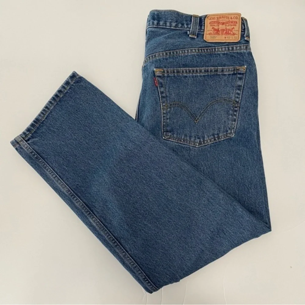 Levi's Men's 505 Regular Fit Straight Leg Denim Blue Jeans 40x30